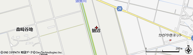 秋田県横手市赤川（鰌沼）周辺の地図