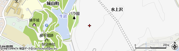 秋田県横手市睦成水上沢周辺の地図