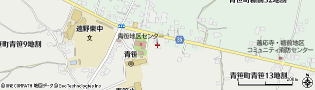 遠野市役所　市民センター青笹地区センター周辺の地図