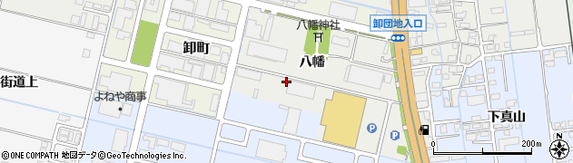 秋田県横手市八幡八幡168周辺の地図