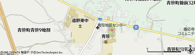 青笹郵便局周辺の地図