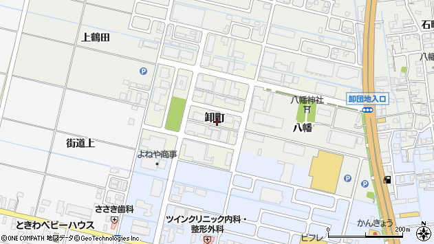 〒013-0072 秋田県横手市卸町の地図