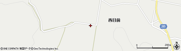秋田県由利本荘市西目町西目（内山）周辺の地図