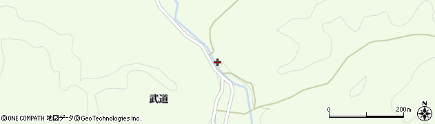 秋田県横手市大森町上溝武道348周辺の地図