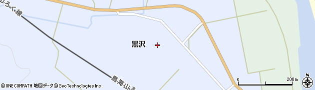 秋田県由利本荘市黒沢周辺の地図