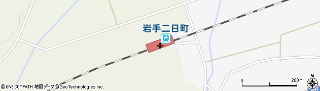 岩手二日町駅周辺の地図