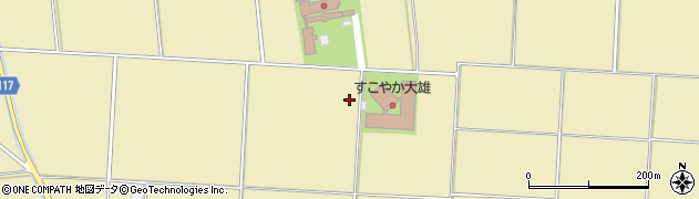 秋田県横手市大雄（八柏谷地）周辺の地図