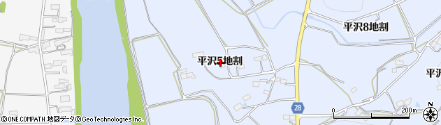 岩手県北上市平沢５地割周辺の地図