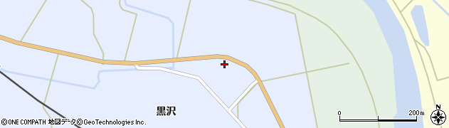 秋田県由利本荘市黒沢（黒沢下）周辺の地図