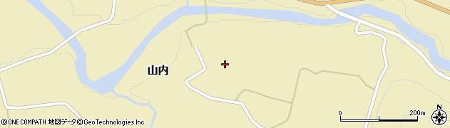 秋田県由利本荘市山内（藤倉）周辺の地図