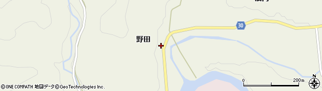 秋田県由利本荘市東由利法内野田95周辺の地図