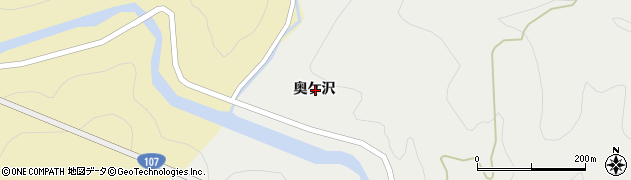 秋田県由利本荘市東由利杉森奥ケ沢周辺の地図