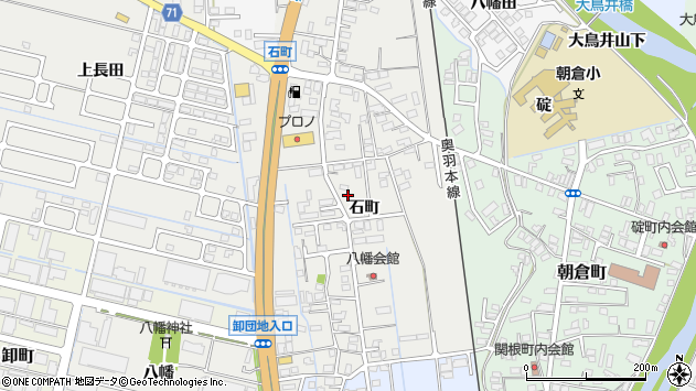 〒013-0071 秋田県横手市八幡の地図
