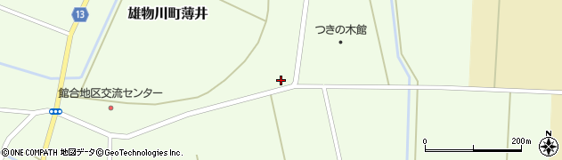 秋田県横手市雄物川町薄井小出周辺の地図