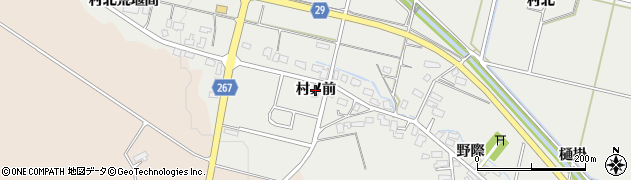 秋田県横手市赤川（村ノ前）周辺の地図