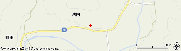 秋田県由利本荘市東由利法内（法内）周辺の地図