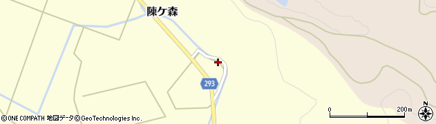 秋田県由利本荘市陳ケ森大沢口135周辺の地図