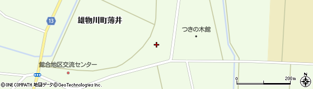秋田県横手市雄物川町薄井下小出周辺の地図