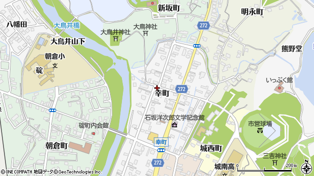 〒013-0005 秋田県横手市幸町の地図