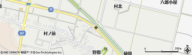 秋田県横手市赤川（樋掛）周辺の地図