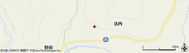 秋田県由利本荘市東由利法内（正木沢）周辺の地図