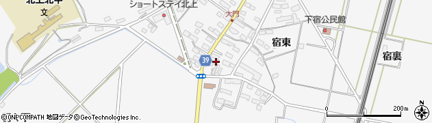 岩手県北上市二子町宿東26周辺の地図