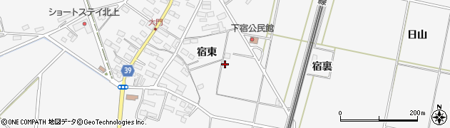 岩手県北上市二子町宿東75周辺の地図