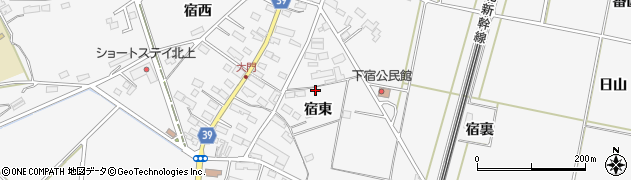 岩手県北上市二子町宿東50周辺の地図