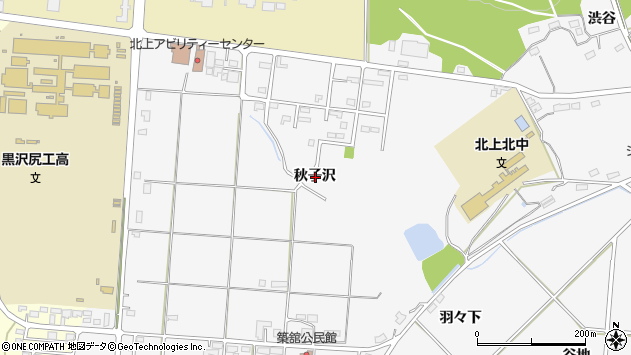 〒024-0104 岩手県北上市二子町の地図