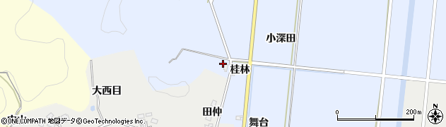 秋田県由利本荘市西目町沼田（桂林）周辺の地図