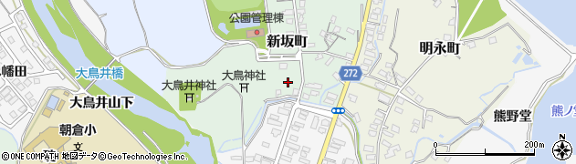 秋田県横手市新坂町周辺の地図