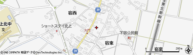 岩手県北上市二子町宿東18周辺の地図