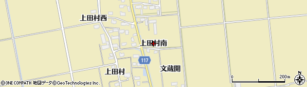 秋田県横手市大雄（上田村南）周辺の地図