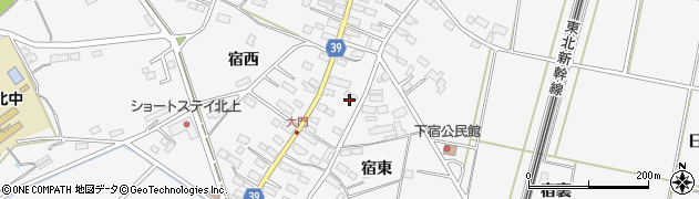 岩手県北上市二子町宿東17周辺の地図