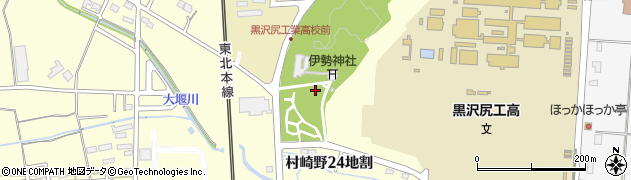 伊勢山公園周辺の地図