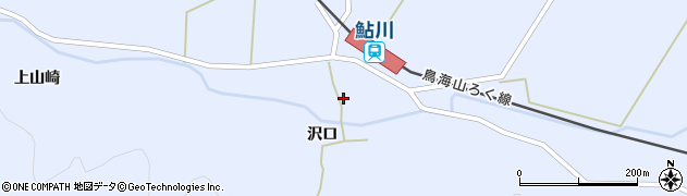 秋田県由利本荘市東鮎川（沢口）周辺の地図