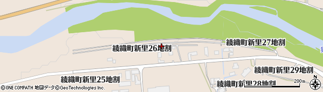 岩手県遠野市綾織町新里（２６地割）周辺の地図