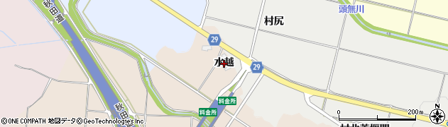秋田県横手市猪岡（水越）周辺の地図