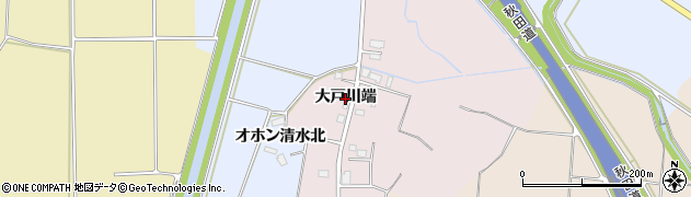 秋田県横手市清水町新田（大戸川端）周辺の地図