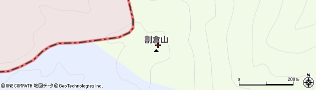 割倉山周辺の地図