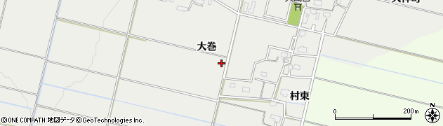 秋田県横手市上八丁周辺の地図