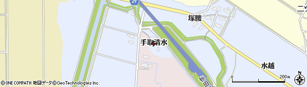秋田県横手市塚堀（手取清水）周辺の地図