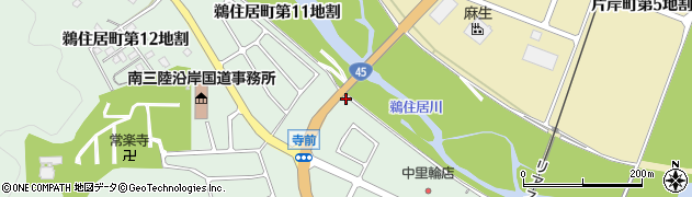 岩手県釜石市鵜住居町（第１４地割）周辺の地図