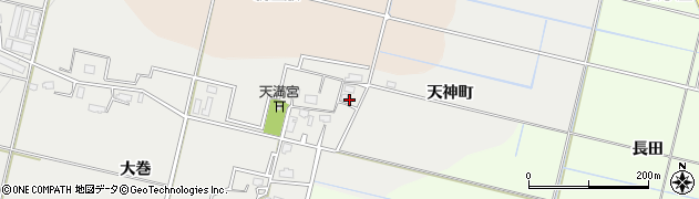 秋田県横手市上八丁天神町周辺の地図