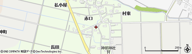 秋田県横手市静町赤口周辺の地図