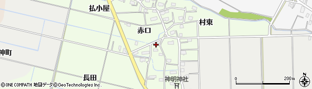 秋田県横手市静町（赤口）周辺の地図