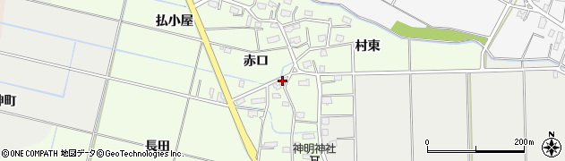 秋田県横手市静町赤口36周辺の地図