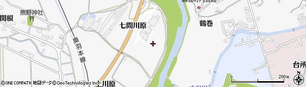 秋田県横手市睦成（七間川原）周辺の地図