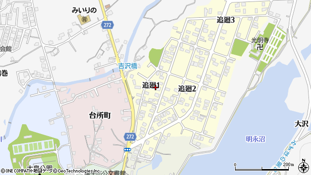 〒013-0002 秋田県横手市追廻の地図