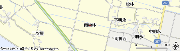 秋田県横手市下八丁（南松林）周辺の地図